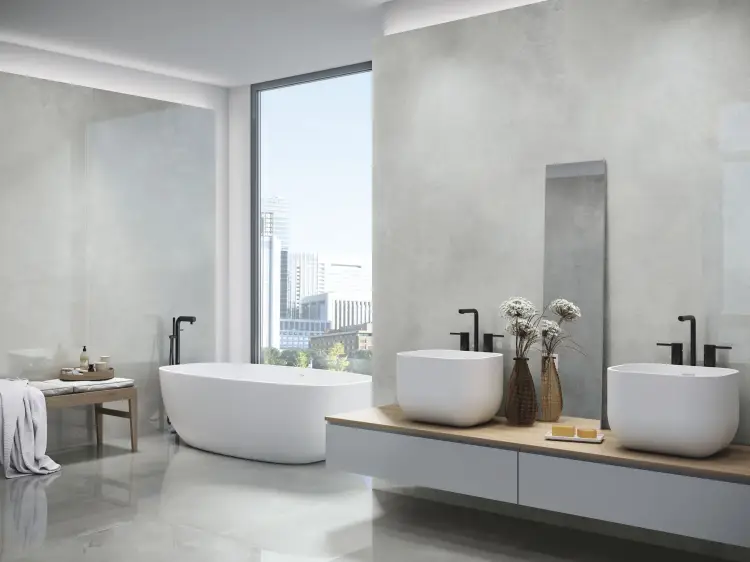 Baldocer Unik Ash Natural 120x120 mat — aranżacja