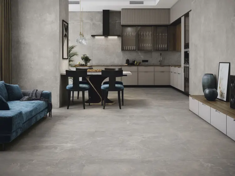 Baldocer Concept Grey Pulido 120x120 połysk — aranżacja