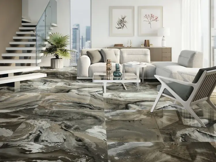Baldocer Nexside Blue Pulido 120x120 połysk — aranżacja