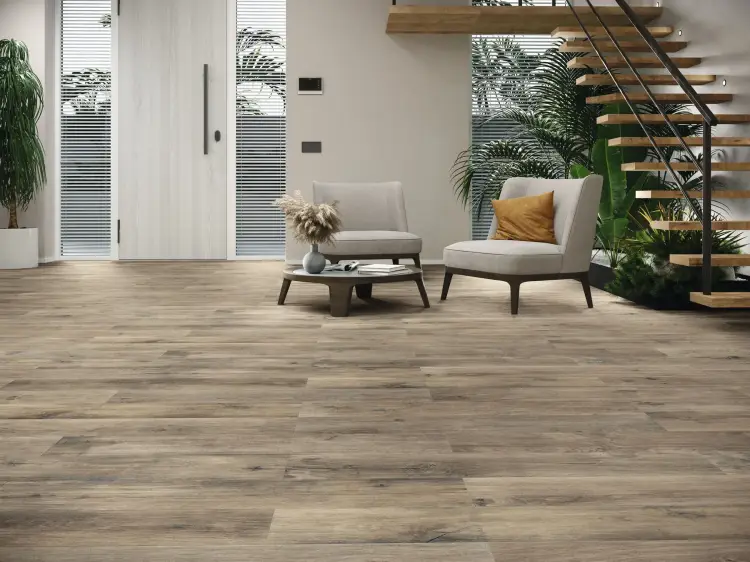 Baldocer Northwood Smoke 20x120 mat — aranżacja