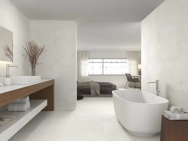 Baldocer Oneway White Lapado 60x120 półpoler — aranżacja