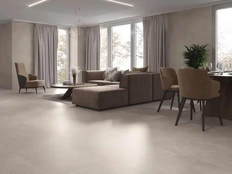 Baldocer Plain Asphalt Mud 60x120 mat — aranżacja
