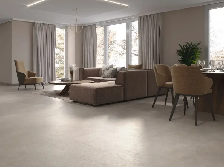 Baldocer Plain Asphalt Mud 60x60 mat — aranżacja