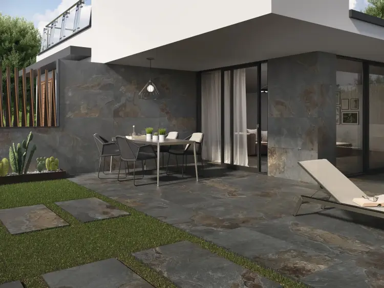 Baldocer Slate Black 60x120 mat 20 mm antypoślizgowa — aranżacja