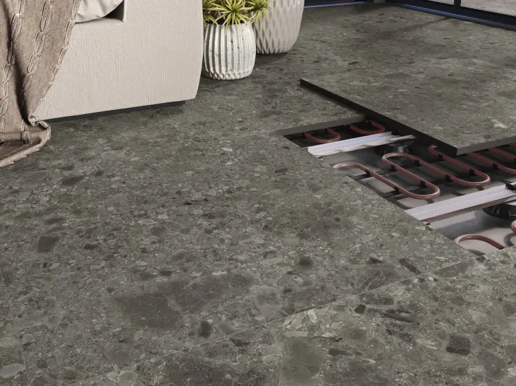 Baldocer Stone Hannover Black Esp. Rect 80x80 mat 20 mm antypoślizgowa — aranżacja