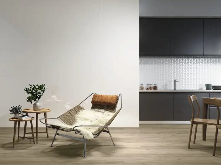 Baldocer Wellen Blanco 30x90 połysk — aranżacja