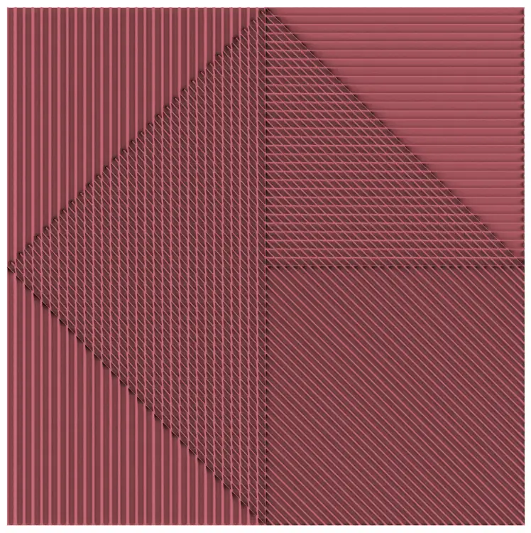 Harmony Lins by Yonoh Bordeaux 20x20 mat — płytka