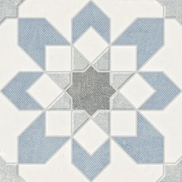 Harmony Doha Blue Flower 22,3x22,3 mat — płytka