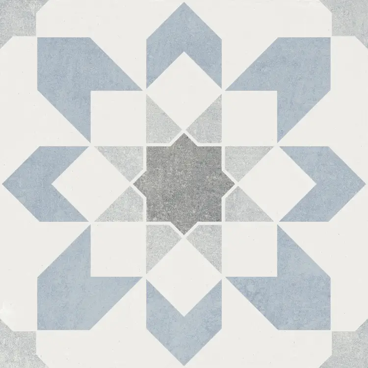 Harmony Doha Blue Flower 22,3x22,3 mat — płytka