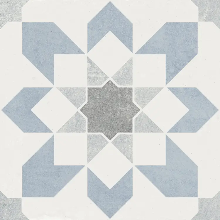 Harmony Doha Blue Flower 22,3x22,3 mat — płytka