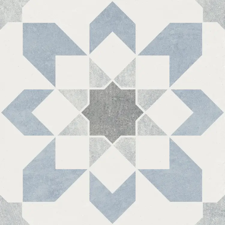 Harmony Doha Blue Flower 22,3x22,3 mat — płytka