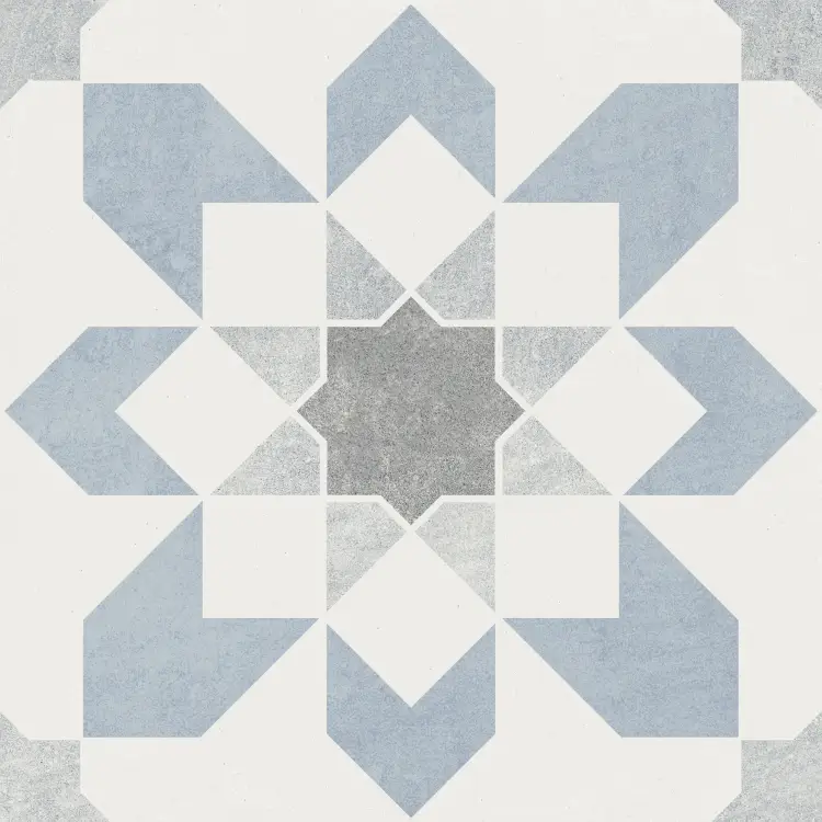 Harmony Doha Blue Flower 22,3x22,3 mat — płytka