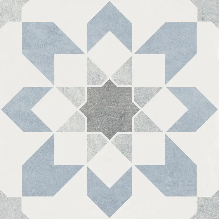 Harmony Doha Blue Flower 22,3x22,3 mat — płytka