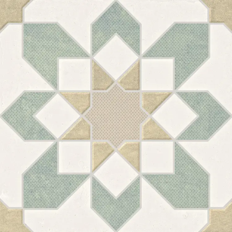 Harmony Doha Green Flower 22,3x22,3 mat — płytka