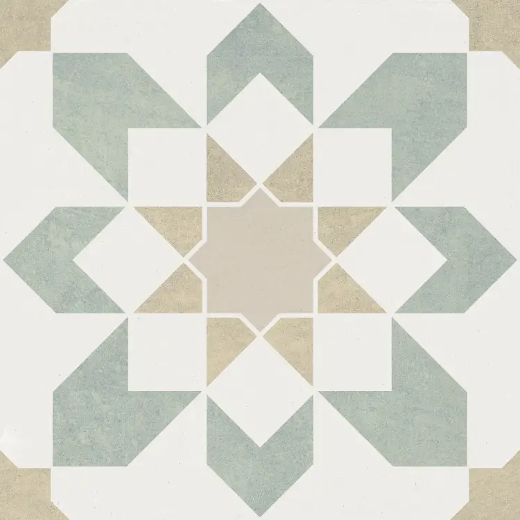 Harmony Doha Green Flower 22,3x22,3 mat — płytka