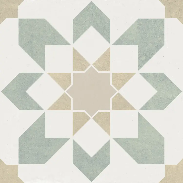 Harmony Doha Green Flower 22,3x22,3 mat — płytka