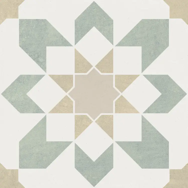 Harmony Doha Green Flower 22,3x22,3 mat — płytka