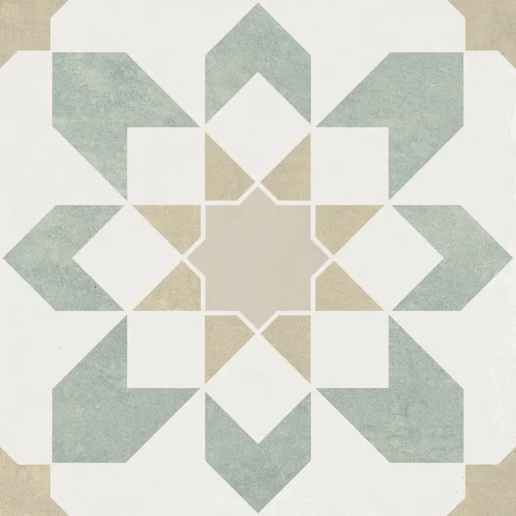 Harmony Doha Green Flower 22,3x22,3 mat — płytka