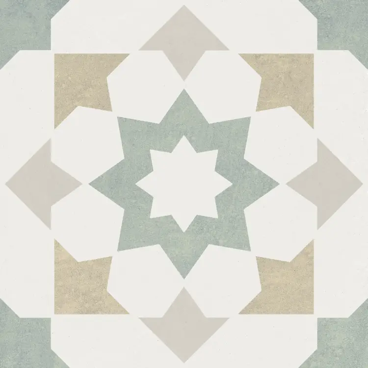 Harmony Doha Green Star 22,3x22,3 mat — płytka