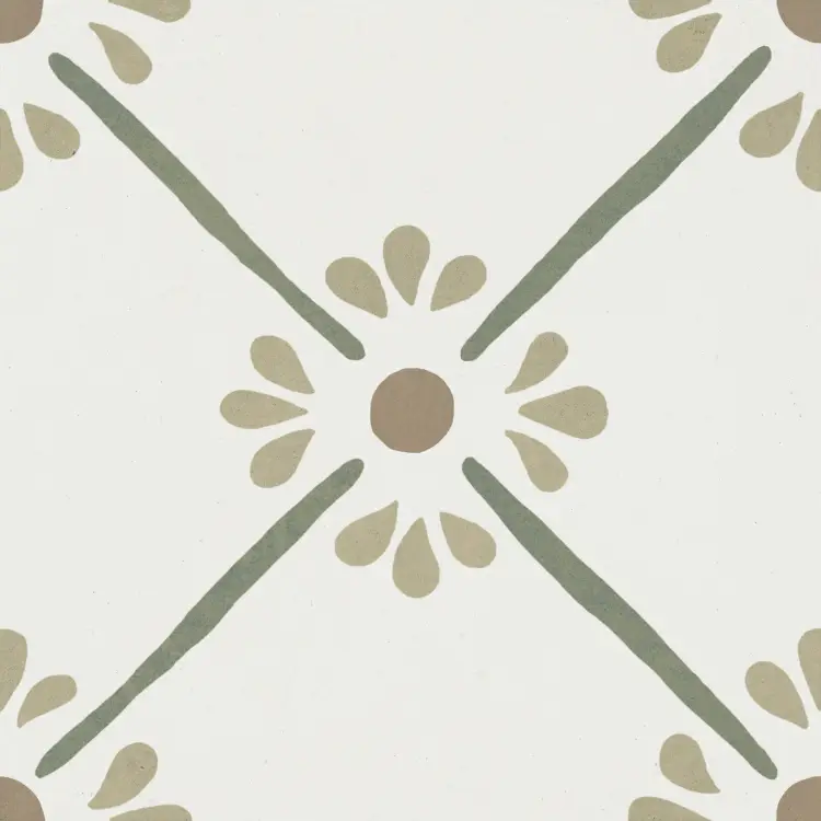 Harmony Provenza Green Flower 22,3x22,3 mat — płytka