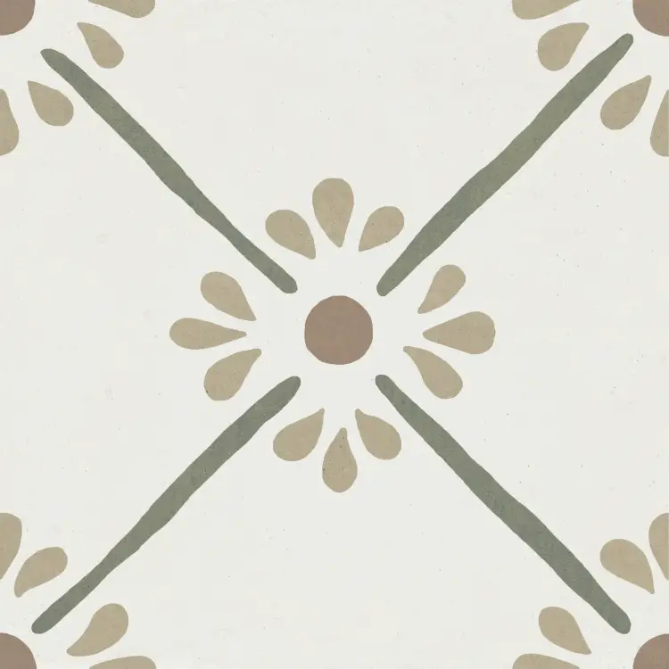 Harmony Provenza Green Flower 22,3x22,3 mat — płytka