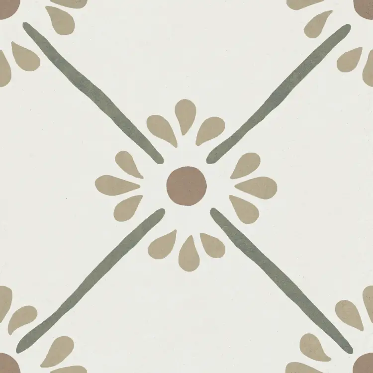 Harmony Provenza Green Flower 22,3x22,3 mat — płytka