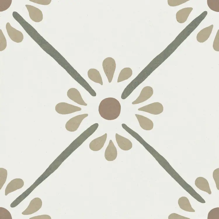 Harmony Provenza Green Flower 22,3x22,3 mat — płytka