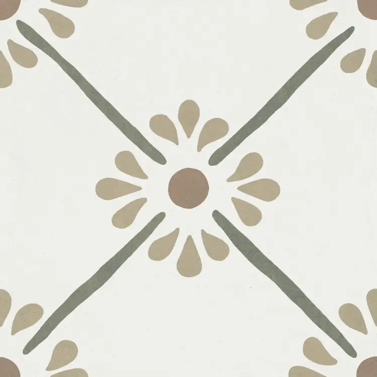 Harmony Provenza Green Flower 22,3x22,3 mat — płytka