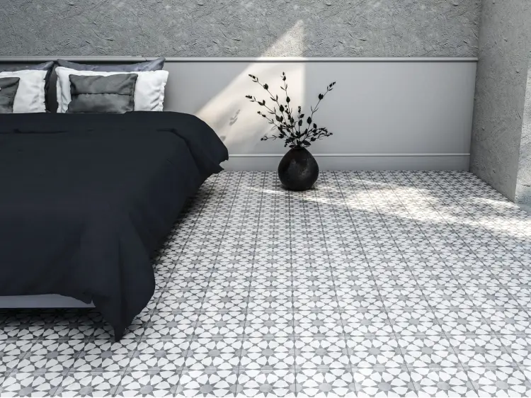 Harmony Cuban White Star 22,3x22,3 mat — aranżacja