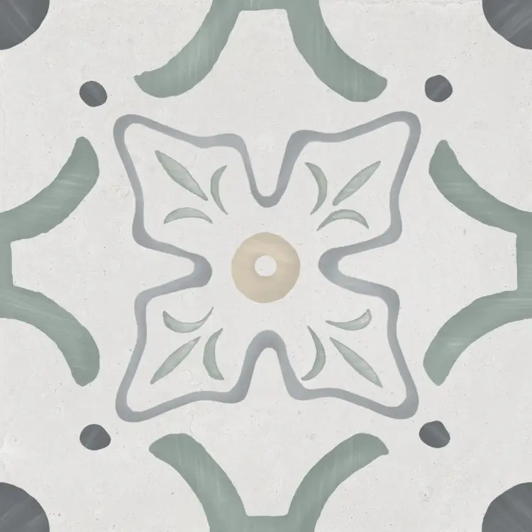 Harmony Sirocco Green Flower 22,3x22,3 mat — płytka