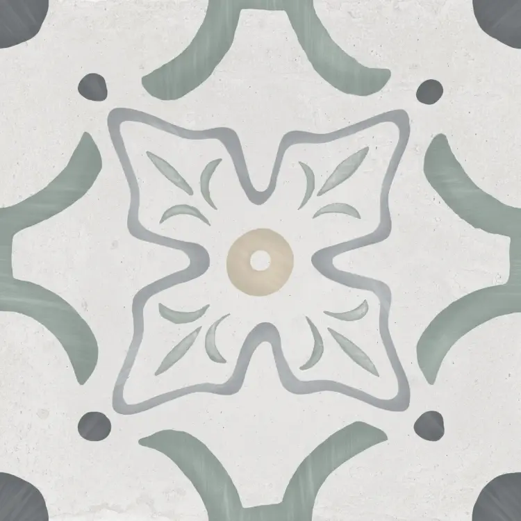 Harmony Sirocco Green Flower 22,3x22,3 mat — płytka