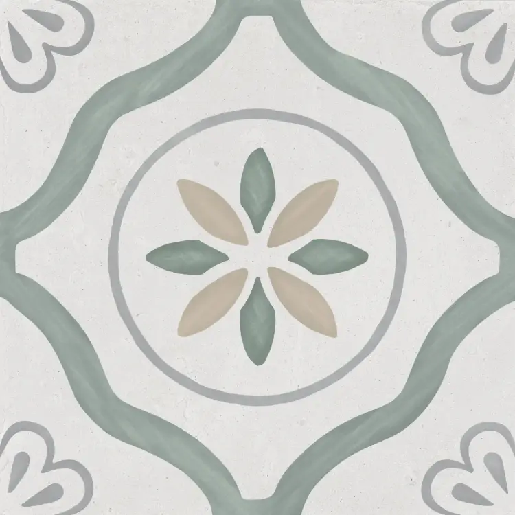 Harmony Sirocco Green Petals 22,3x22,3 mat — płytka