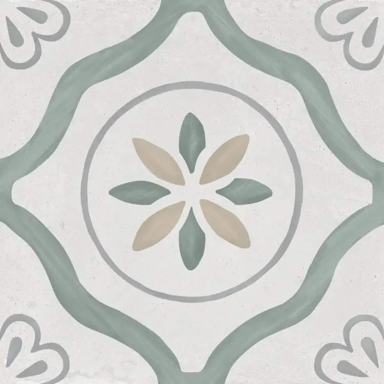 Harmony Sirocco Green Petals 22,3x22,3 mat — płytka