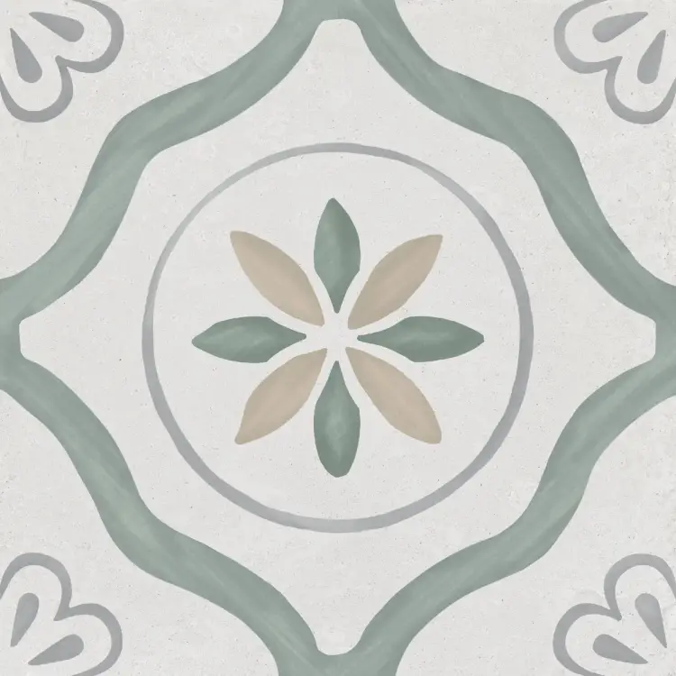 Harmony Sirocco Green Petals 22,3x22,3 mat — płytka