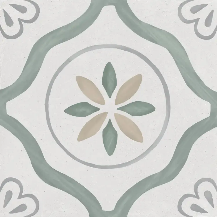 Harmony Sirocco Green Petals 22,3x22,3 mat — płytka
