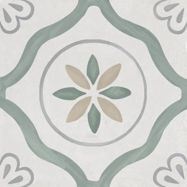Harmony Sirocco Green Petals 22,3x22,3 mat — płytka