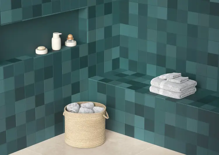 Harmony Rubik Green 12,3x12,3 mat — aranżacja