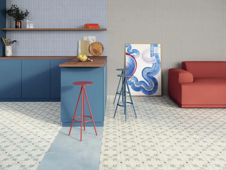Harmony Rabat Blue 6x24,6 mat — aranżacja