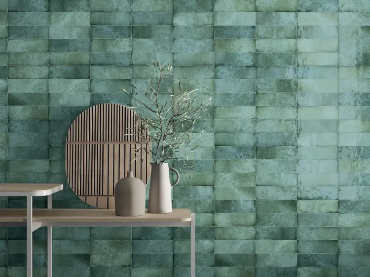 Harmony Dyroy Green 6,5x20 mat — aranżacja