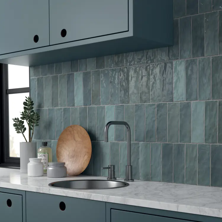 Harmony Riad Aqua 6,5x20 mat — aranżacja