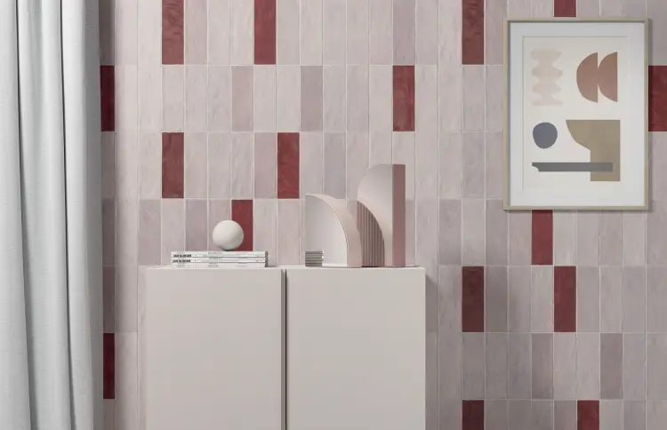 Harmony Sahn Pink 6,5x20 mat — aranżacja