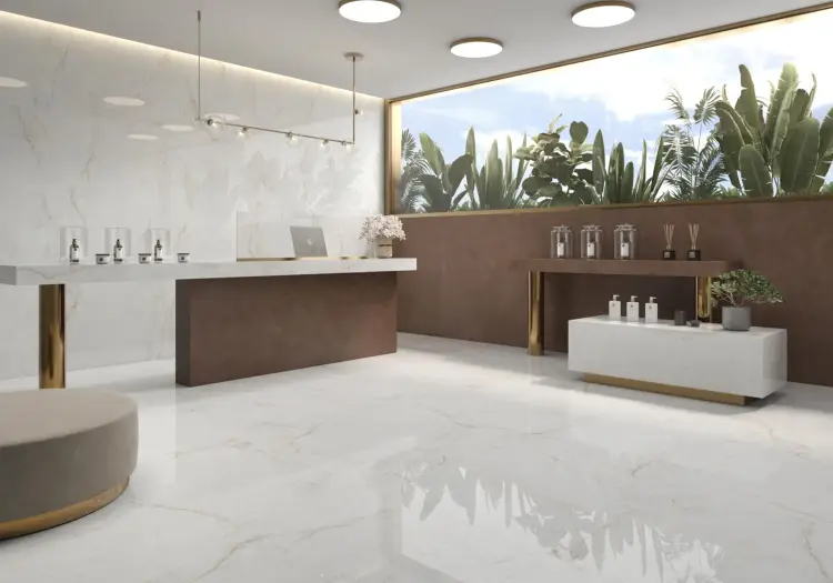 Pamesa CRYSTAL WHITE 1. 29x38 połysk — ambient