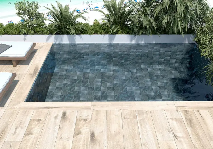 Pamesa SLATE WAY GREEN 15x15 mat — ambient