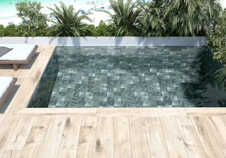 Pamesa SLATE WAY OCEAN 15x15 mat — ambient
