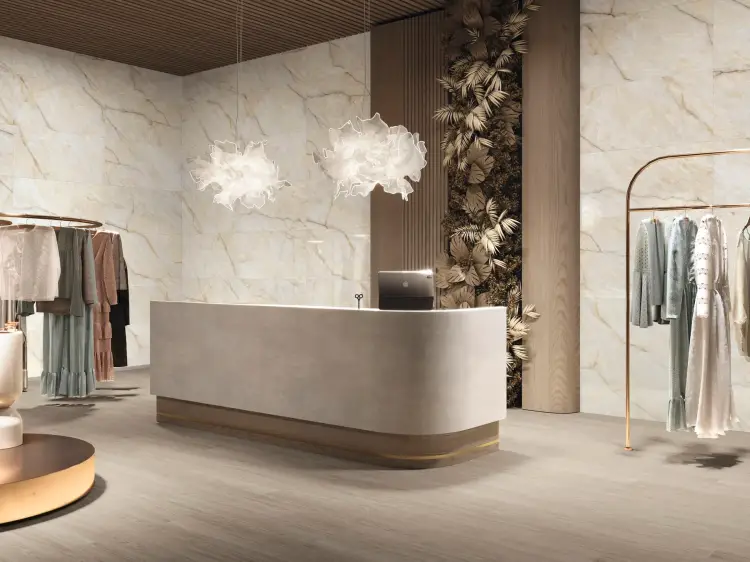 Baldocer Amber Champagne Pulido 60X120 połysk — aranzacja