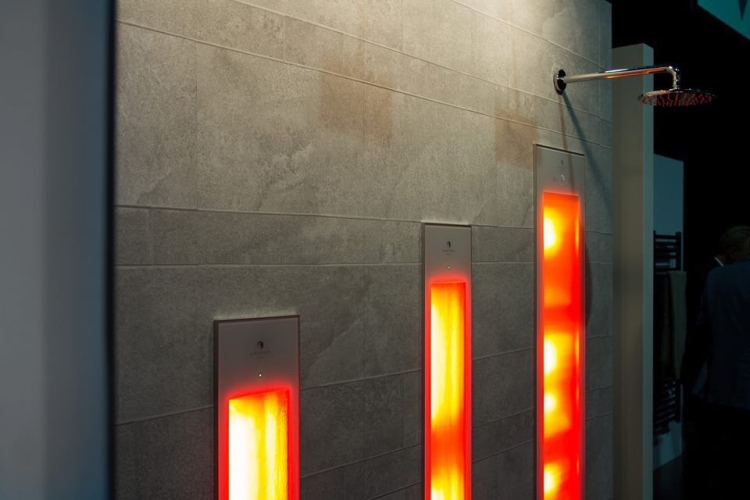 Stemar Sunshower Pure XL White Panel Podtynkowy Podczerwień IR Aluminium Biały