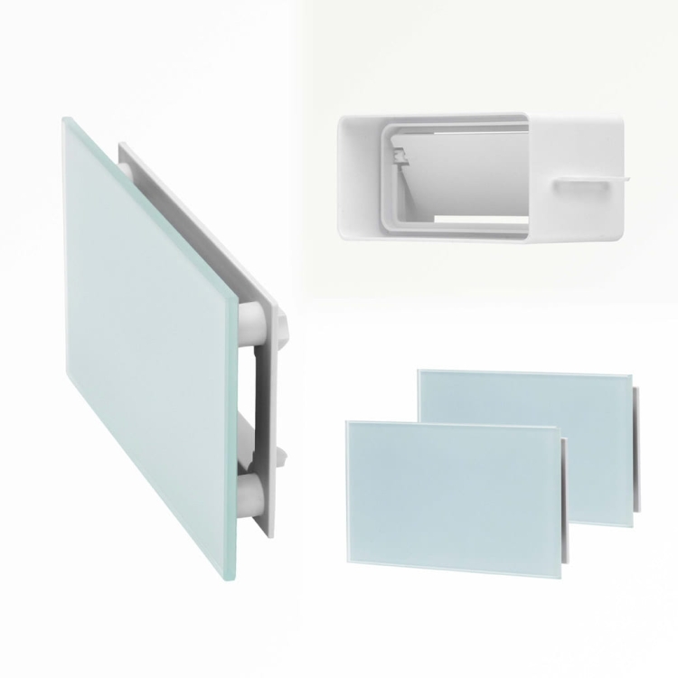 Stemar Sunshower Zestaw Wentylacyjny z Osłonami Szklanymi 15x9 Szary Szyby na Magnes