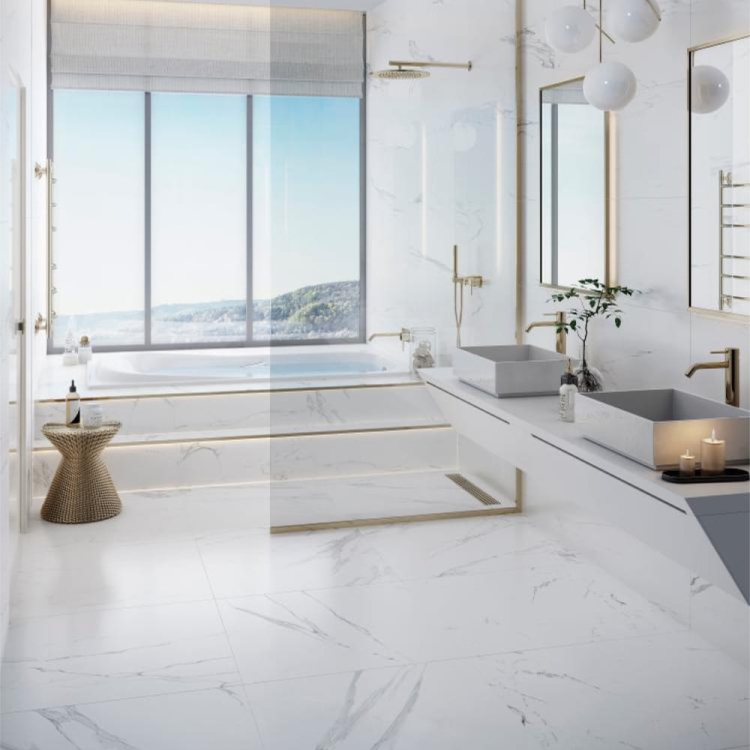 Porcelanosa Artic 80x80 [mat] - Gresowa płytka , kolor biały - wizualizacja