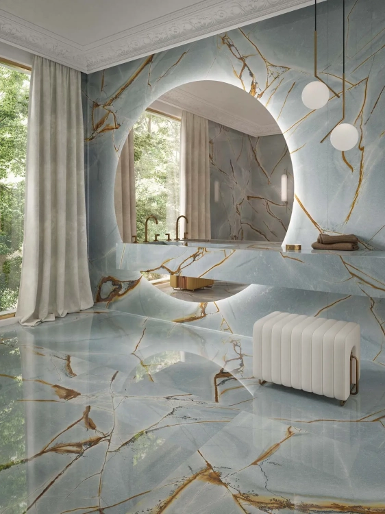 Stemar XTONE Porcelanosa Blue Roma Polished 120x270 Połysk Płytka Ścienna Podłogowa Gres