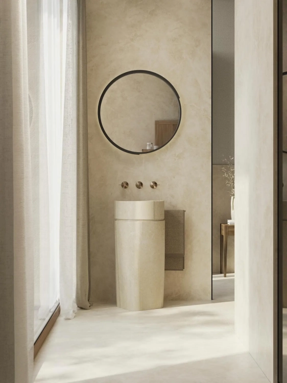 Porcelanosa Ars Beige Nature 120cmx270cm- Płytka wielkoformatowa koloru beżowego - wizualizacja